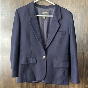 Charter Club Wool Blazer in Dark Blue